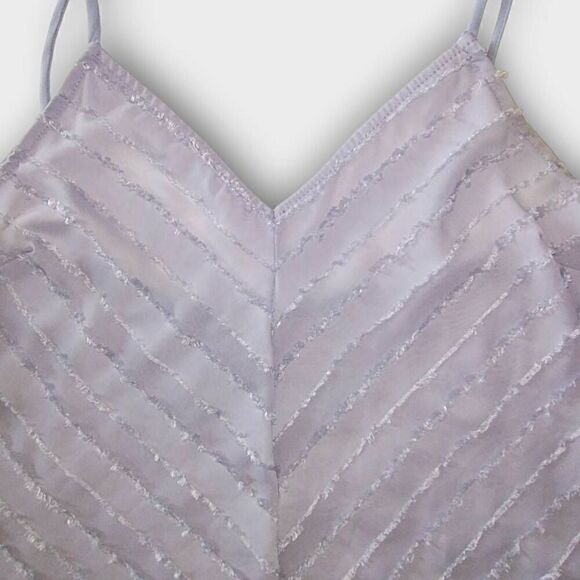 Free People Womens Camisole Sz Small Lavender Chiffon Straps V neck Intimately - Picture 4 of 8